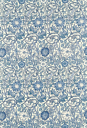 Englische Design Tapeten William Morris Luxus Papier Tapete Jugendstil Muster 12 Blumen blau weiss online kaufen
