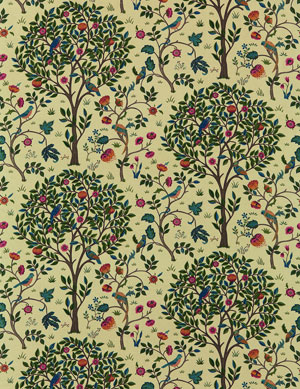 Englische Design William Morris Luxus Stoff Muster 36 Bäume online kaufen